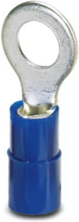 Phoenix Contact 3240021 Ringkabelschoen Dwarsdoorsnede (max.): 2.50 mm² Gat diameter: 3.2 mm Deels geïsoleerd Blauw 100 stuk(s)
