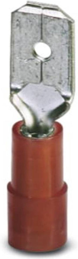 Phoenix Contact 3240058 Platte stekker Insteekbreedte: 6.3 mm Insteekdikte: 0.8 mm 180 ° Deels geïsoleerd Rood 100 stuk