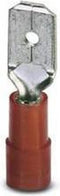 Phoenix Contact 3240058 Platte stekker Insteekbreedte: 6.3 mm Insteekdikte: 0.8 mm 180 ° Deels geïsoleerd Rood 100 stuk