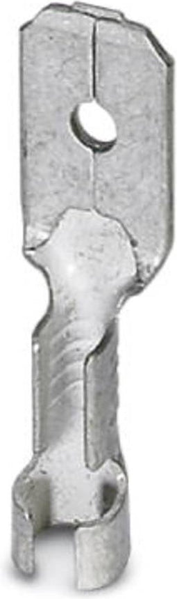 Phoenix Contact 3240161 Platte stekker Insteekbreedte: 6.3 mm Insteekdikte: 0.8 mm 180 ° Ongeïsoleerd Metaal 100 stuk(s
