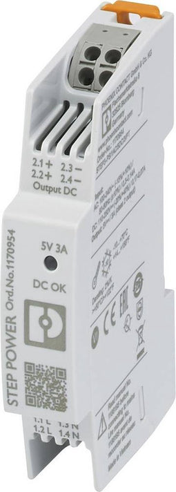 Phoenix Contact STEP3-PS/1AC/5DC/3/PT DIN-rail netvoeding 5 V/DC 3 A 15 W 1