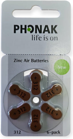 Phonak P312 hoortoestel batterij