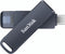 Phone drive 128gb lightning- usb-c blauw