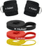 Hulser Sportieve Bundel - Weerstandsbanden set van 2 tot 30 kg - 2 x Enkel strap - 3 x Fitness band (2 stuks)