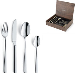 Amefa - Martin 24-delige Bestekset in Luxe Houten Kist - Zilver