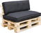 In The Mood Collection Mick Palletkussens - L120 x B80/40 x H12 cm - Zwart