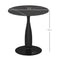 HOMCOM Ronde Eettafel 70x74 cm, Zwart, Staal en MDF met Melamine