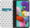 iMoshion Hoesje Geschikt voor Samsung Galaxy A51 Hoesje Met Pasjeshouder - iMoshion Design Softcase Bookcase - Wit / Zwart / Hearts Allover White