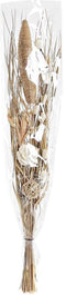 Boeket DKD Home Decor Natuurlijk Gouden Wit Geel Gedroogde bloem (30 x 30 x 100 cm) (2 Stuks)