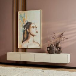 Zwevend TV-meubel Vision 240 cm - zand