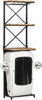 vidaXL - Wijnkast - tractor - 49x31x172 - cm - ruw - mangohout - wit