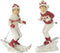 J-Line figuur Meisje En Jongen Skien - polyresin - wit/rood - 2 stuks