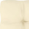 vidaXL - Palletkussen - 70x70x12 - cm - stof - crèmekleurig