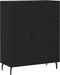 vidaXL - Dressoir - 69,5x34x90 - cm - bewerkt - hout - zwart