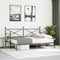vidaXL - Slaapbank - met - onderschuifbed - zonder - matras - 75x190cm - staal - zwart