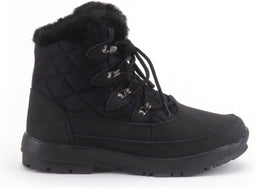 Warmbat Abbott - Snowboots - Waterafstotend leer - Gevoerd met Merino schapenwol - Zwart - Maat 41