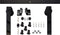 Intersteel Schuifdeursysteem Basic - Stalen rails 2x100 cm - Max 100 kg - Mat zwart