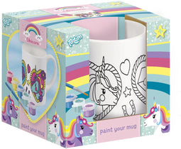 Totum Unicorn - Inkleur mok - Keramiek met verfstrip en penseel
