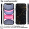 iMoshion Hoesje Geschikt voor iPhone 11 Hoesje Siliconen - iMoshion Design hoesje - Meerkleurig / Black Marble