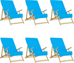 vidaXL - Strandhanddoeken - 6 - st - 400 - g/m² - 60x135 - cm - stof - turquoise