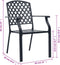 vidaXL - Tuinstoelen - stapelbaar - 2 - st - staal - antraciet