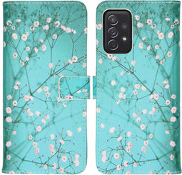 iMoshion Hoesje Geschikt voor Samsung Galaxy A72 Hoesje Met Pasjeshouder - iMoshion Design Softcase Bookcase - Meerkleurig / Blossom