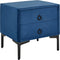 SEZANNE - Nachtkastje - Blauw - Fluweel
