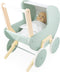 Janod Zen - Houten Poppenwagen - Voor Poppen Tot 42 Cm - Inclusief Deken en Kussen