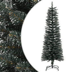 vidaXL - Kunstkerstboom - met - standaard - smal - 120 - cm - PVC - groen