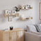 Woltu Set van 3 Montessori boekenplanken voor aan de Muur - 60 x 14 x 15 cm - Massief Grenenhout -