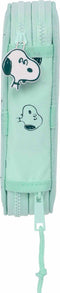 Dubbele etui Snoopy Groovy Aquamarijn 12.5 x 19.5 x 4 cm 28 Onderdelen