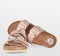 PS Poelman CURA - Dames Sandalen - Faux PU Imitatie Leren - Metallic Rosé Roze