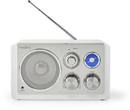 Nedis RDFM5110WT - Retro FM-radio - AUX-functie - Wit