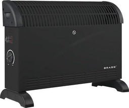 BRASQ Elektrische Convectorkachel - 2000W - Verstelbare thermostaat - Zwart