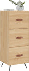 vidaXL - Dressoir - 34,5x34x90 - cm - bewerkt - hout - sonoma - eiken