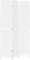 vidaXL - Kamerscherm - met - 3 - panelen - massief - paulowniahout - wit