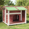 vidaXL - Hondenhok - 96x87x80,5 - cm - massief - grenenhout - mokkakleurig