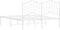 vidaXL - Bedframe - met - hoofdbord - metaal - wit - 150x200 - cm