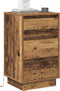 vidaXL - Nachtkastje - met - LED - in - Oud - Hout - - - 39x34.5x65 - cm - - - Kunststof