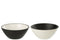 J-Line Bowl Vik Wood Black/White Assortment Of 2 - 2 stuks