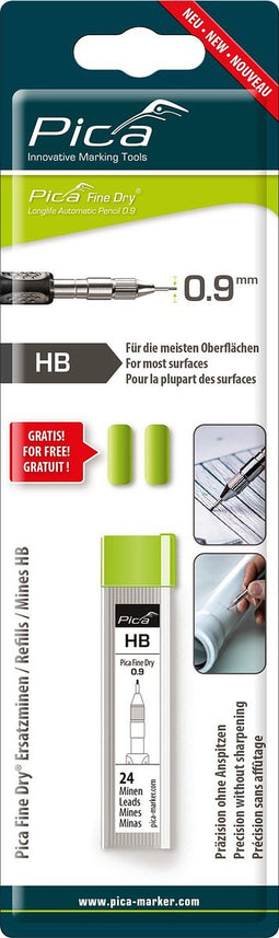 Pica 7030 Fine Dry Navulling (0.9mm) t.b.v. 7070 Markeerpotlood-Blister
