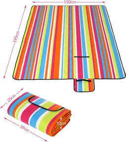 Picknickdeken met handvat - warmte-isolerend & waterdicht meer kleurig 150x195 cm