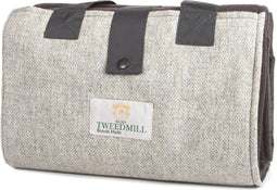Picknickkleed Leisure Visgraat Grijs - Fleece - Waterdicht - 137x137cm - Tweedmill