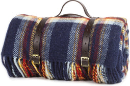 Picknickkleed Polo Tartan Jubilee - Wol - Leren Draagset - Waterdicht - 145x183cm - Tweedmill