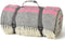Picknickkleed Polo Visgraat Grijs met Roze strepen - Wol - Waterdicht - 145x183cm - Tweedmill