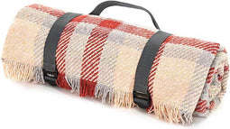 Picknickkleed Rood en Grijs Geruit - Gerecycled - Waterdicht - 120x150 cm - Tweedmill