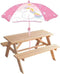 Picknicktafel Fun House 53 x 95 x 75 cm Parasoll Eenhoorn