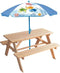 Picknicktafel Fun House Bruin Parasoll (125 x ø 100 cm)