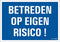 Pickup bord 23x33 cm Combinatie - Betreden op eigen risico