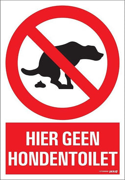 Pickup bord 23x33 cm Combinatie - Hier geen hondentoilet